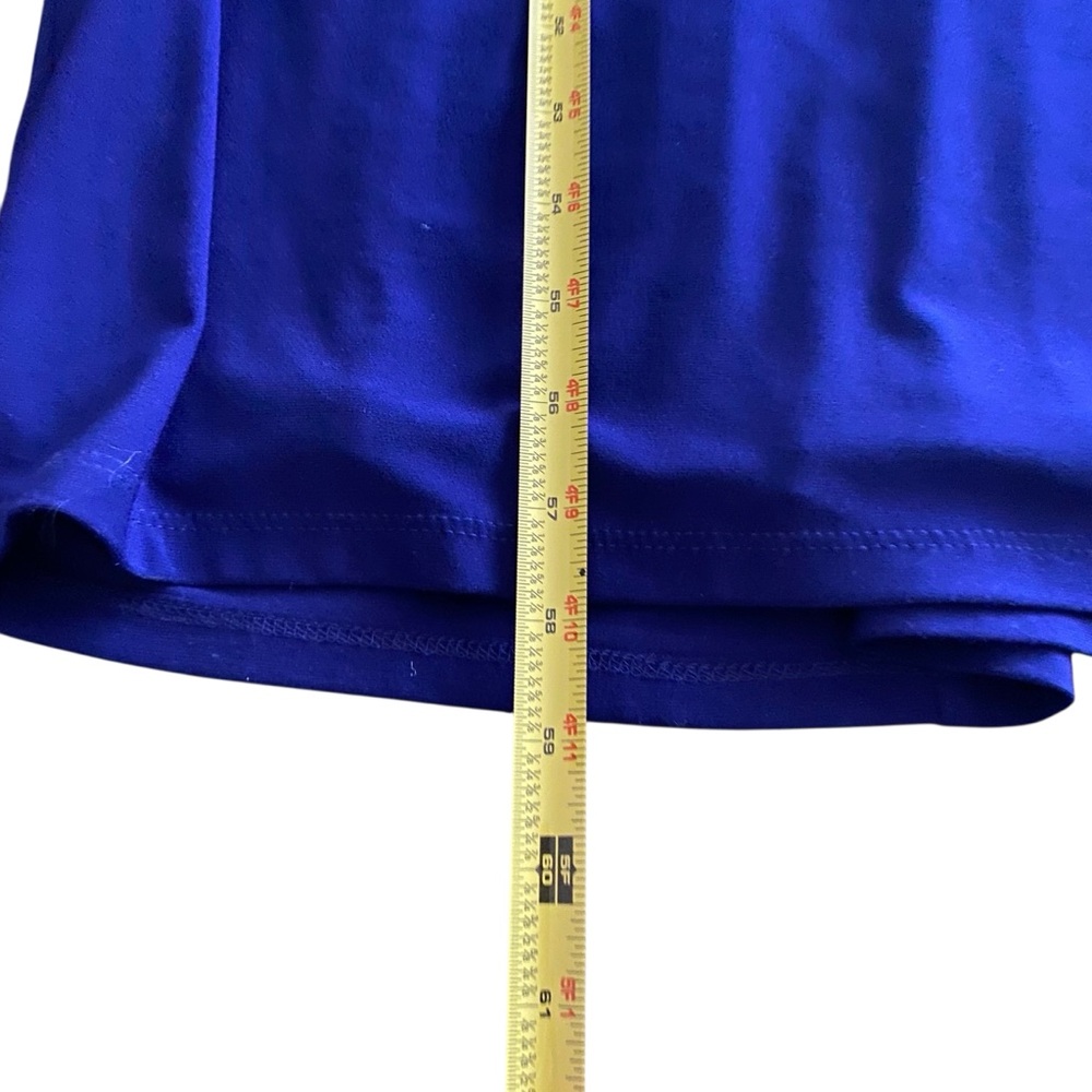 Lauren Ralph Lauren Evening Elegant Deep Blue Long Sleeve Maci Dress Size 6 - Picture 10 of 11